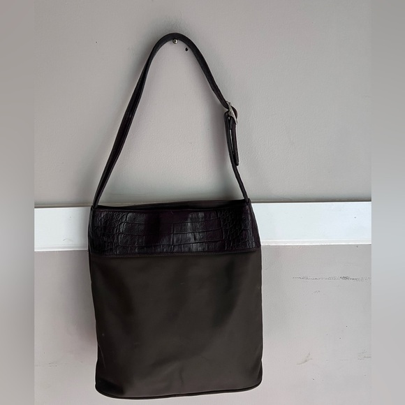 Banana Republic Dark Brown and Black Messenger Bag - Picture 2 of 4